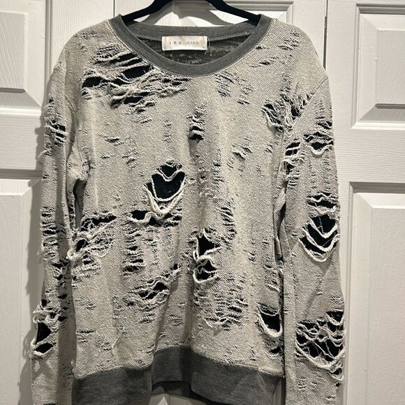 IRO Jeans Gray Sweatshirt, Size Large - Picture 2 of 9